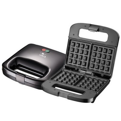 Aparat pentru preparat vafe LENTZ 29023, 750 W, placi antiaderente, negru Aparat pentru preparat vafe LENTZ 29023, 750 W, placi antiaderente, negru