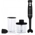 Blender de mana ECG RM 100 Max Black, 400 W, functie TURBO, tel, recipient tocator 500 ml, lame din otel inoxidabil