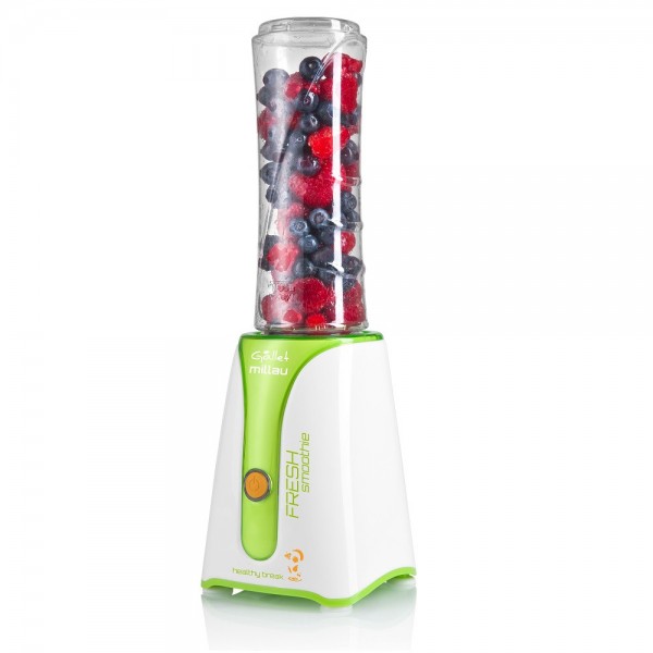 Blender Smoothie maker GALLET MILLAU MS590, 350 W, bol 600 ml BPA free, alb cu verde