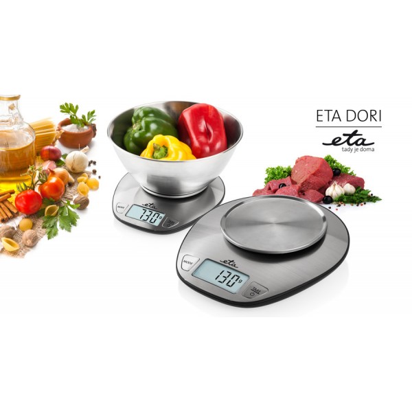 Cantar de bucatarie ETA DORI 6778, 5 Kg, precizie 1g, TARA, otel inoxidabil