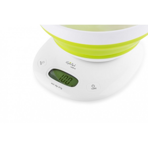 Cantar de bucatarie GALLET BAC407, 5 Kg, bol 1,5 L, precizie 1g