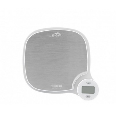 Cantar digital de bucatarie ETA ECOlogic 4770 90000, nu necesita baterii, 5 Kg, TARA, otel inoxidabil