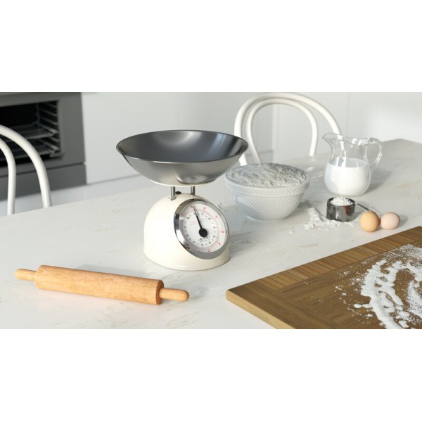 Cantar mecanic de bucatarie ETA Storio 5777 BEJ, 5 kg, precizie 25g, vas 5 L din otel inoxidabil Cantar mecanic de bucatarie ETA Storio 5777 BEJ, 5 kg, precizie 25g, vas 5 L din otel inoxidabil