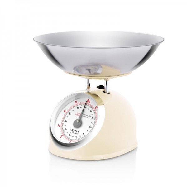 Cantar mecanic de bucatarie ETA Storio 5777 BEJ, 5 kg, precizie 25g, vas 5 L din otel inoxidabil Cantar mecanic de bucatarie ETA Storio 5777 BEJ, 5 kg, precizie 25g, vas 5 L din otel inoxidabil
