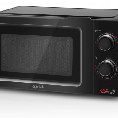 Cuptor cu microunde Gallet FMOM 205B negru, 700 W, 20 litri, 6 niveluri de putere, timer
