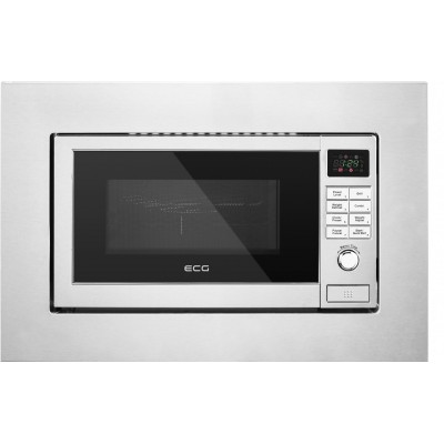 Cuptor cu microunde incorporabil ECG MTD 2081 VGSS, 20 litri, 1200 W, 5 niveluri de putere, 9 programe