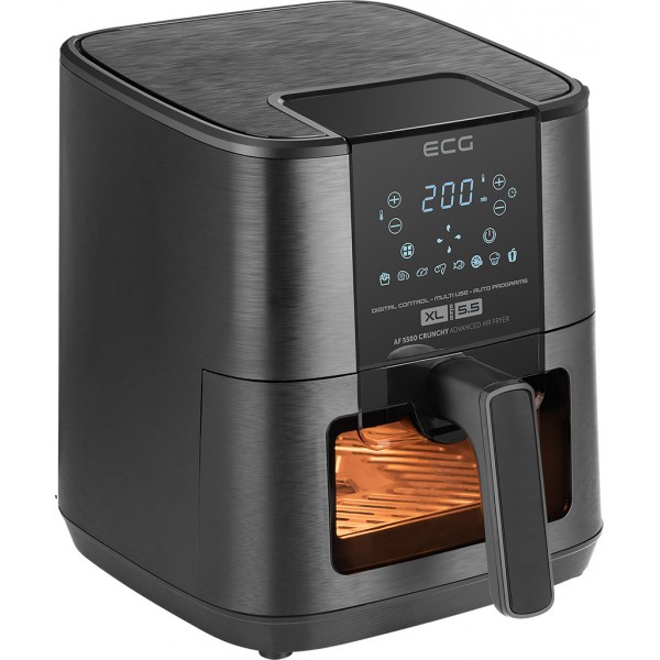 Friteuza cu aer cald ECG AF 5500 Crunchy, 5.5 L, 1350 W, control temperatura 80-200°C Friteuza cu aer cald ECG AF 5500 Crunchy, 5.5 L, 1350 W, control temperatura 80-200°C