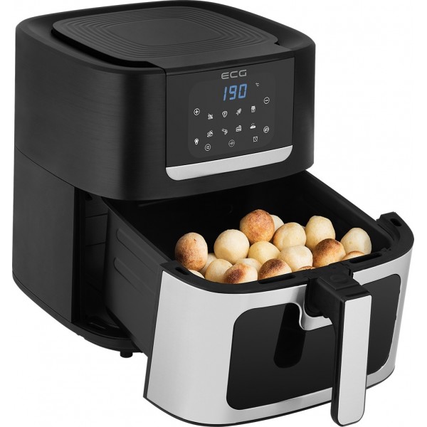 Friteuza cu aer cald ECG AF 8000 Crusty XL, 7 litri, 1700 W, control digital, 8 programe, temperatura 80-200°C Friteuza cu aer cald ECG AF 8000 Crusty XL, 7 litri, 1700 W, control digital, 8 programe, temperatura 80-200°C
