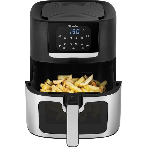 Friteuza cu aer cald ECG AF 8000 Crusty XL, 7 litri, 1700 W, control digital, 8 programe, temperatura 80-200°C Friteuza cu aer cald ECG AF 8000 Crusty XL, 7 litri, 1700 W, control digital, 8 programe, temperatura 80-200°C