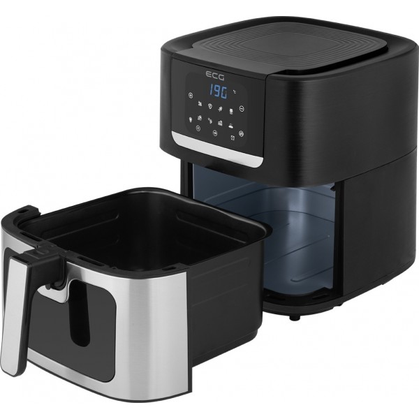 Friteuza cu aer cald ECG AF 8000 Crusty XL, 7 litri, 1700 W, control digital, 8 programe, temperatura 80-200°C Friteuza cu aer cald ECG AF 8000 Crusty XL, 7 litri, 1700 W, control digital, 8 programe, temperatura 80-200°C