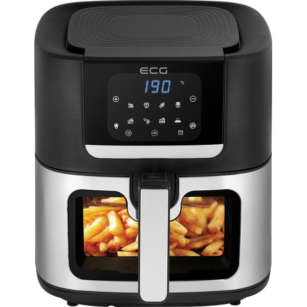 Friteuza cu aer cald ECG AF 8000 Crusty XL, 7 litri, 1700 W, control digital, 8 programe, temperatura 80-200°C Friteuza cu aer cald ECG AF 8000 Crusty XL, 7 litri, 1700 W, control digital, 8 programe, temperatura 80-200°C