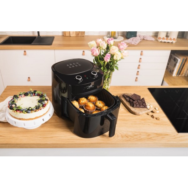 Friteuza cu aer cald ETA Fritta 2168 90000, 7.2 litri, 1800 W, 160-220 °C, 8 programe, negru Friteuza cu aer cald ETA Fritta 2168 90000, 7.2 litri, 1800 W, 160-220 °C, 8 programe, negru