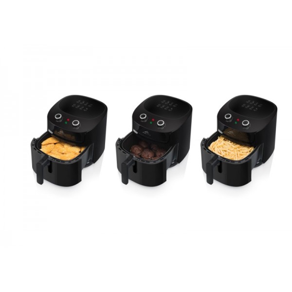 Friteuza cu aer cald ETA Fritta 2168 90000, 7.2 litri, 1800 W, 160-220 °C, 8 programe, negru Friteuza cu aer cald ETA Fritta 2168 90000, 7.2 litri, 1800 W, 160-220 °C, 8 programe, negru