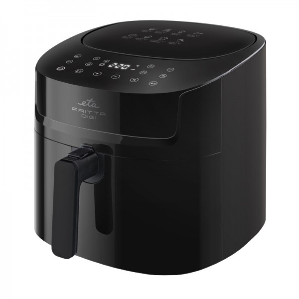 Friteuza cu aer cald ETA Fritta Digi 3168 90000, 1800 W, 7.2 litri, 40-220 °C, 8 programe, control tactil, negru Friteuza cu aer cald ETA Fritta Digi 3168 90000, 1800 W, 7.2 litri, 40-220 °C, 8 programe, control tactil, negru