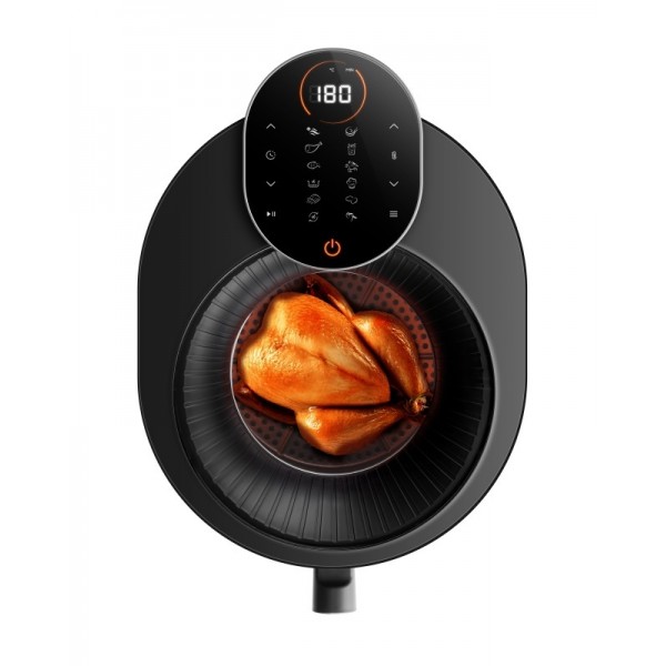 Friteuza cu aer cald ETA SkyFry 5168 90000, 5 litri, 1500 W, 12 programe, control tactil, negru
