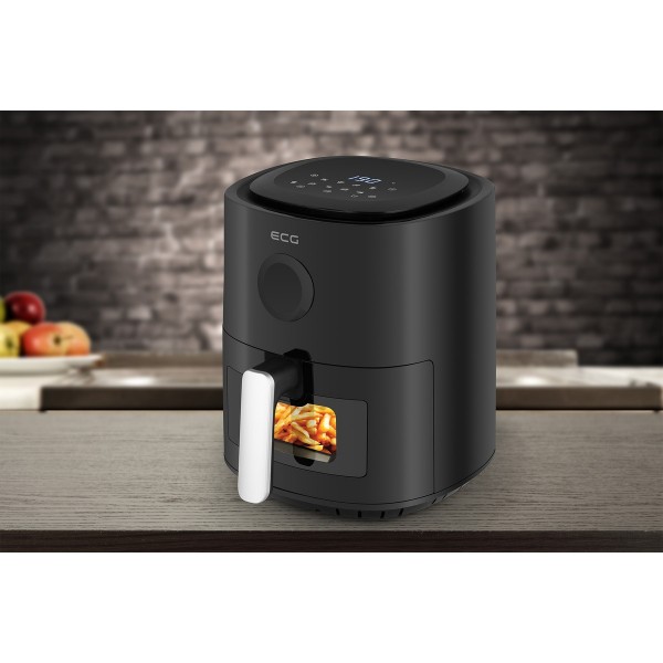 Friteuza cu aer fierbinte ECG AF 4020 Compact Fry, 3.8 litri, 1300 W, control digital, 8 programe, temperatura 80-200°C Friteuza cu aer fierbinte ECG AF 4020 Compact Fry, 3.8 litri, 1300 W, control digital, 8 programe, temperatura 80-200°C
