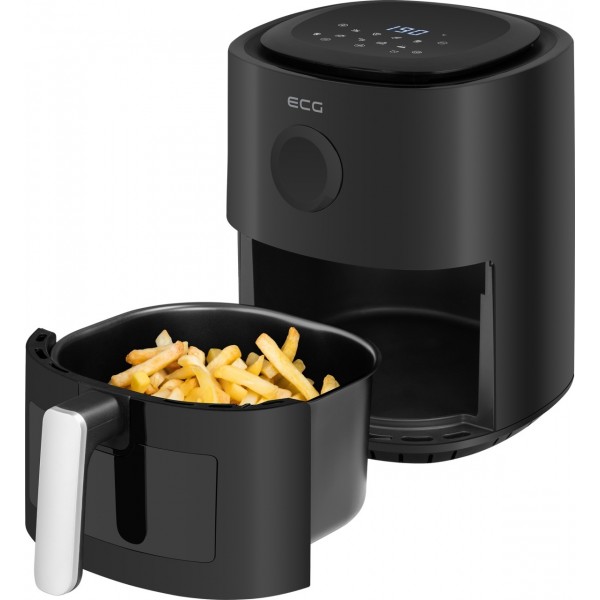 Friteuza cu aer fierbinte ECG AF 4020 Compact Fry, 3.8 litri, 1300 W, control digital, 8 programe, temperatura 80-200°C Friteuza cu aer fierbinte ECG AF 4020 Compact Fry, 3.8 litri, 1300 W, control digital, 8 programe, temperatura 80-200°C