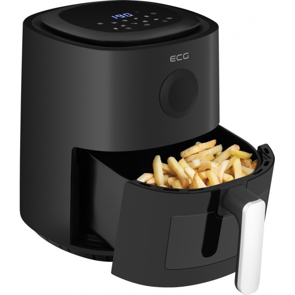 Friteuza cu aer fierbinte ECG AF 4020 Compact Fry, 3.8 litri, 1300 W, control digital, 8 programe, temperatura 80-200°C Friteuza cu aer fierbinte ECG AF 4020 Compact Fry, 3.8 litri, 1300 W, control digital, 8 programe, temperatura 80-200°C