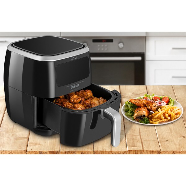Friteuza cu aer fierbinte ECG AF 6000, 7 litri, 1800 W, 8 programe, control temperatura 30-200°C Friteuza cu aer fierbinte ECG AF 6000, 7 litri, 1800 W, 8 programe, control temperatura 30-200°C