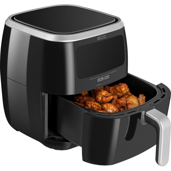 Friteuza cu aer fierbinte ECG AF 6000, 7 litri, 1800 W, 8 programe, control temperatura 30-200°C Friteuza cu aer fierbinte ECG AF 6000, 7 litri, 1800 W, 8 programe, control temperatura 30-200°C