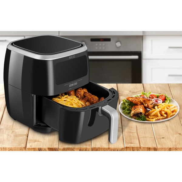 Friteuza cu aer fierbinte ECG AF 6000, 7 litri, 1800 W, 8 programe, control temperatura 30-200°C Friteuza cu aer fierbinte ECG AF 6000, 7 litri, 1800 W, 8 programe, control temperatura 30-200°C