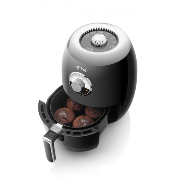Friteuza cu aer fierbinte ETA Storio 6172 90020, 1350 W, 3 litri, 80-200 ° C, design retro, negru