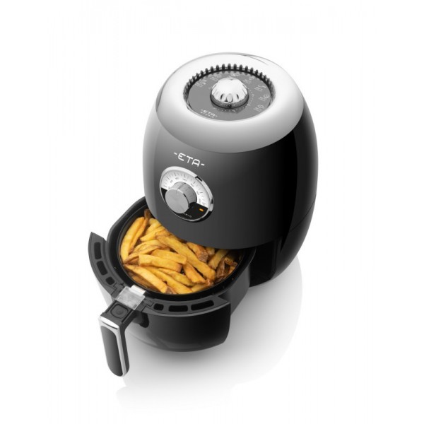 Friteuza cu aer fierbinte ETA Storio 6172 90020, 1350 W, 3 litri, 80-200 ° C, design retro, negru