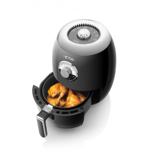 Friteuza cu aer fierbinte ETA Storio 6172 90020, 1350 W, 3 litri, 80-200 ° C, design retro, negru