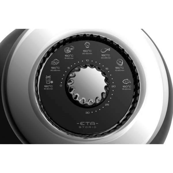 Friteuza cu aer fierbinte ETA Storio 6172 90020, 1350 W, 3 litri, 80-200 ° C, design retro, negru