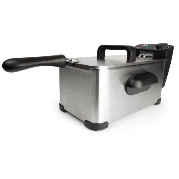 Friteuza cu ulei LENTZ 10200, 3 litri, 2000 W, termostat cu reglare continua 150-190°, otel inoxidabil