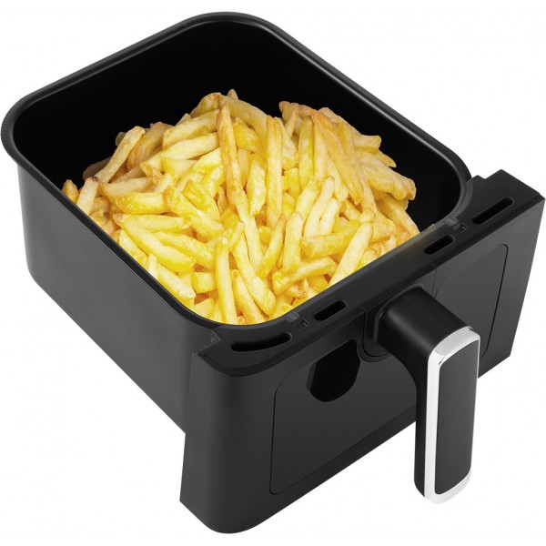 Friteuza dubla cu aer cald ECG AF 8300 Dual Fry, 5.2 + 3.1 litri, 2700 W, 8 programe, control temperatura 80-200°C