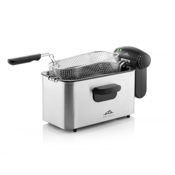 Friteuza ETA Fritola 3172, 2000W, 3 litri, otel inoxidabil, control temperatura 150-190 °C Friteuza ETA Fritola 3172, 2000W, 3 litri, otel inoxidabil, control temperatura 150-190 °C