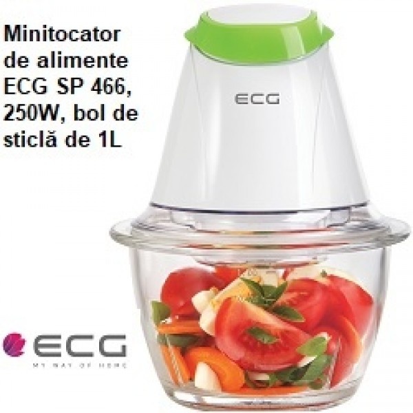 Minitocator de alimente ECG SP 466, 250W, bol de sticlă de 1L