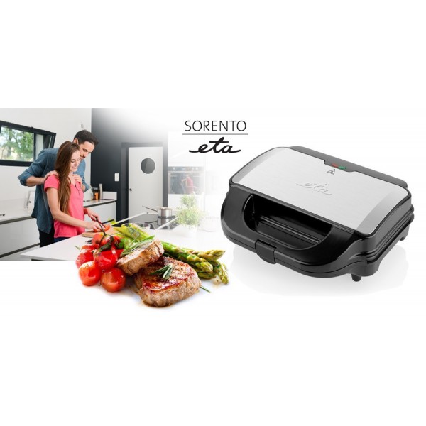 Sandwich-maker 4 in 1, ETA Sorento 3151, 900 W, otel inoxidabil, 4 tipuri de placi detasabile