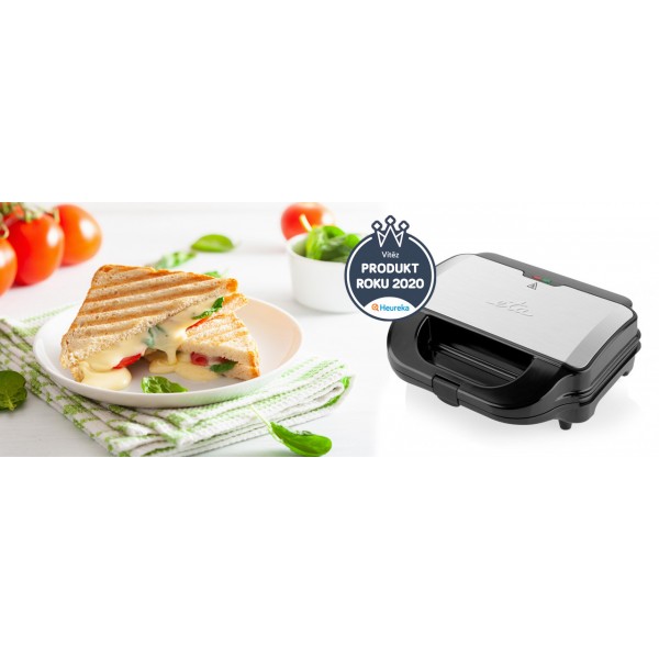 Sandwich-maker 4 in 1, ETA Sorento 3151, 900 W, otel inoxidabil, 4 tipuri de placi detasabile