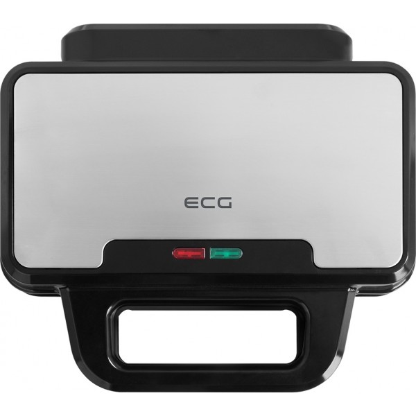 Sandwich maker ECG S 2120 Grande, 900 W, 4 sandvisuri triunghiulare, design din otel inoxidabil si plastic Sandwich maker ECG S 2120 Grande, 900 W, 4 sandvisuri triunghiulare, design din otel inoxidabil si plastic