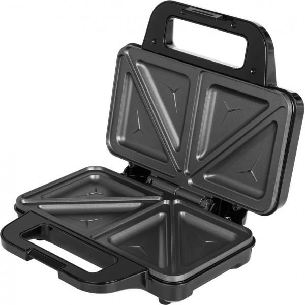 Sandwich maker ECG S 2120 Grande, 900 W, 4 sandvisuri triunghiulare, design din otel inoxidabil si plastic Sandwich maker ECG S 2120 Grande, 900 W, 4 sandvisuri triunghiulare, design din otel inoxidabil si plastic