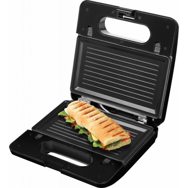 Sandwich-maker ECG S3173 3in1 Triangle, 750W, 3 tipuri de placi detasabile, negru-otel inoxidabil Sandwich-maker ECG S3173 3in1 Triangle, 750W, 3 tipuri de placi detasabile, negru-otel inoxidabil