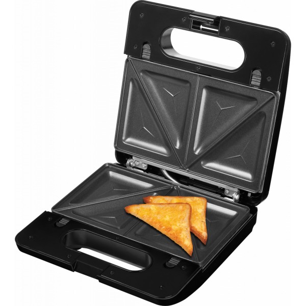 Sandwich-maker ECG S3173 3in1 Triangle, 750W, 3 tipuri de placi detasabile, negru-otel inoxidabil Sandwich-maker ECG S3173 3in1 Triangle, 750W, 3 tipuri de placi detasabile, negru-otel inoxidabil