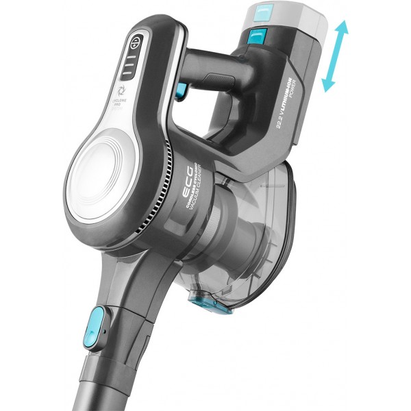 Aspirator vertical portabil 2in1 ECG VT 3630 Alan, 130 W, baterie Li-Ion 22.2 V, recipient 1.2 L, gri Aspirator vertical portabil 2in1 ECG VT 3630 Alan, 130 W, baterie Li-Ion 22.2 V, recipient 1.2 L, gri
