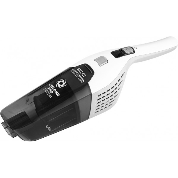 Aspirator vertical si mop 3 in 1 fara fir ECG VT 4420 Simon, 75 W, baterie Li-Ion 14.8 V, 600 ml, alb