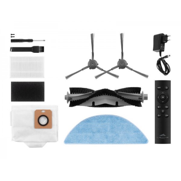 Robot aspirator si mop ETA Leone Pro 6244 90000, baterie Li-Ion 14.4 V/ 5200 mAh, Wi-Fi, navigatie laser, motor digital, alb