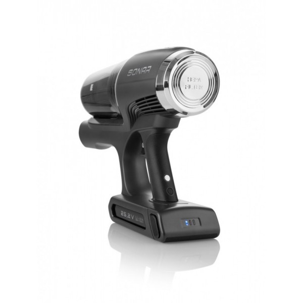 Aspirator vertical 2 in 1 ETA Sonar 2232 90000, baterie Li-Ion 25.2 V, 0.5 litri, 2 filtre HEPA, 3 niveluri de putere, imbinare flexibila, gri Aspirator vertical 2 in 1 ETA Sonar 2232 90000, baterie Li-Ion 25.2 V, 0.5 litri, 2 filtre HEPA, 3 niveluri de putere, imbinare flexibila, gri