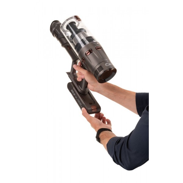 Aspirator vertical 3 in 1 ETA Terier 5247 90000, motor digital 500 W, baterie Li-Ion 25,2 V, afisaj OLED, maro