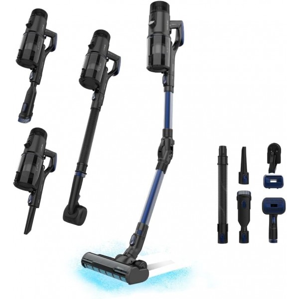 Aspirator vertical 4 in 1 Cecotec Conga Rockstar 6500 Century ErgoWet Animal, 630W, 37V Li-Ion, 30 kPa, Mop, Autonomie 100min, accesorii incluse (08434)