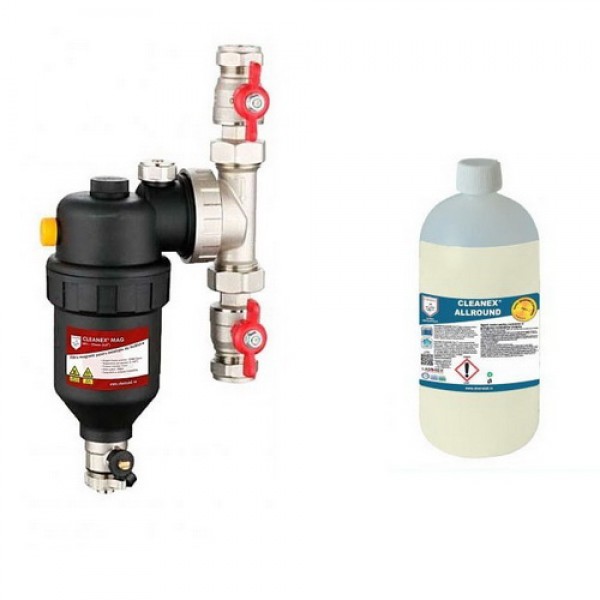 Filtru Antimagnetita Cleanex HF1 3/4 + robineti si solutie de curatare Filtru Antimagnetita Cleanex HF1 3/4 + robineti si solutie de curatare