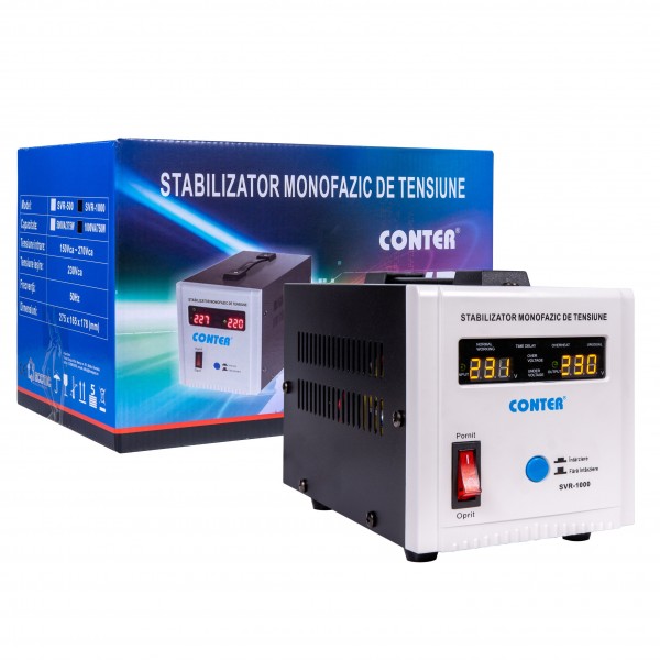 Stabilizator de tensiune cu releu Conter AVR SVR 1000VA / 750W (1041971)