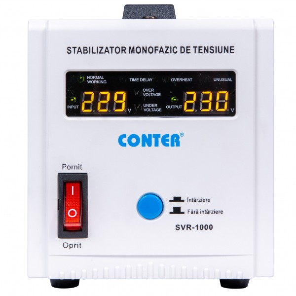 Stabilizator de tensiune cu releu Conter AVR SVR 1000VA / 750W (1041971)