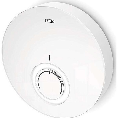 TECE Capac termostat design DT TECEfloor, sticla alba, carcasa alba (77400016)