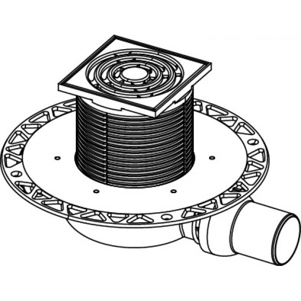 TECE Sifon complet extraplat TECEdrainpointS, ev, laterala DN 50 (3601100)